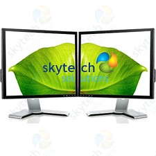 2x 17" Cheap Monitor VGA TFT LCD Office Laptop Gaming Computer PC Dual Monitor B