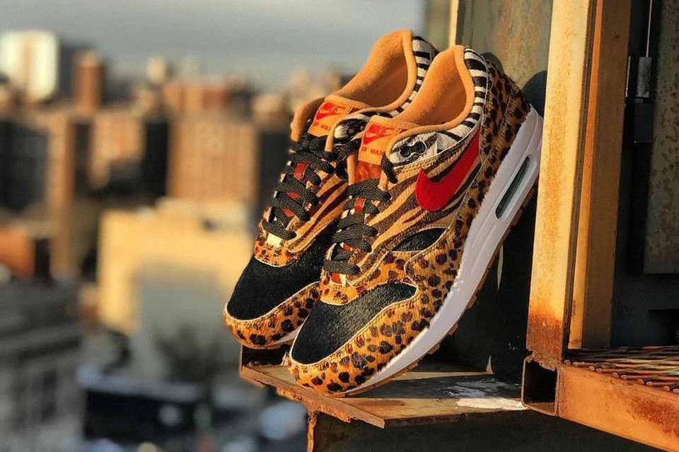 Shuraba crema Ropa NIKE x ATMOS - Air Max 1 Animal Pack 2.0 Black Box - MENS 9.5 New -  AQ0928-700 | eBay