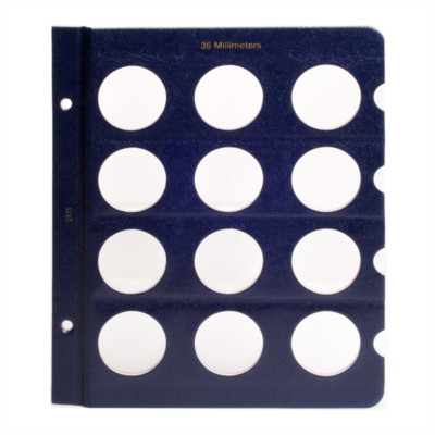 Blank Page for Whitman Classic Coin Albums - 36mm Openings