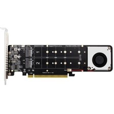 PCIE 4.0 x16 To M.2 M-Key NVME SSD Expansion Card,Supports 4 Nvme M.2 SSD