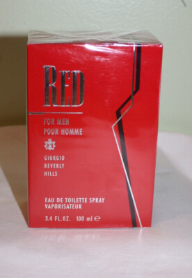 RED for Men Giorgio Beverly Hills Edt Cologne 3.4 oz ORIGINAL Formula Sealed Box
