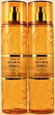 QTY 2 - Bath  Body Works GETAWAY SOIREE Fine Fragrance Body Mist Spray 8Oz