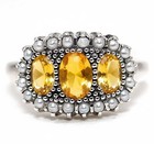 1CT  Citrine 925 Sterling Silver Filigree Ring Sz 8 PC9-4 — photo 1