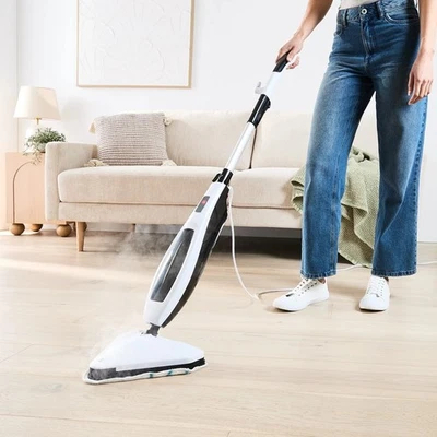 1300W Steam Mop with Swivel Head & Carpet Glider Deep Clean Floors AU Stock - image 1 of 4