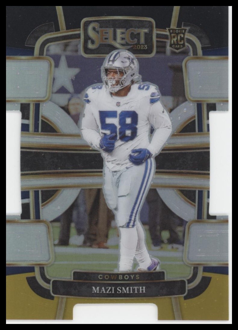 2023 Panini Select #27 Mazi Smith Black and Gold Prizms Die Cuts