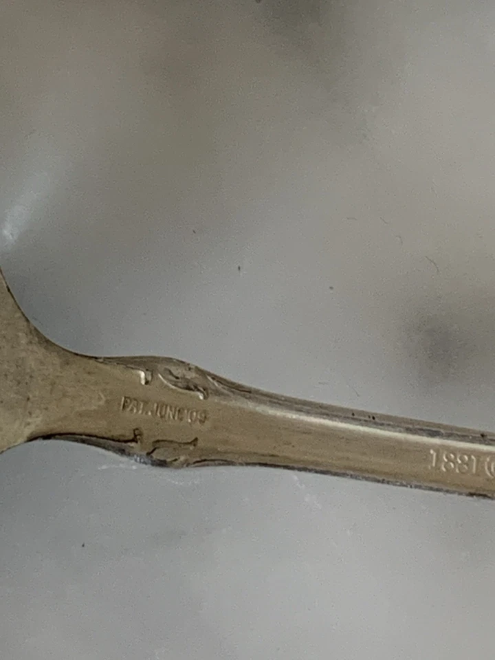 4 cucharaditas plateadas Rogers A1 1881 Pat 09 de junio Briar Rose / Briar Cliff Foto 4 de 4