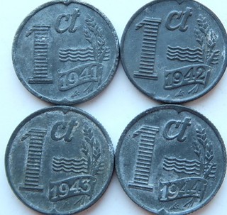 Zinken Centen 1941 ´42 ´43 en ´44