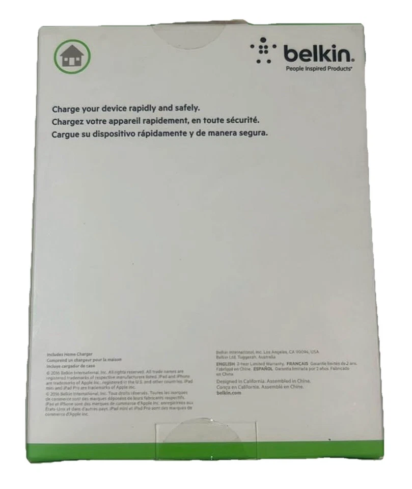 Belkin Universal Home Charger with Micro USB ChargeSync Cable 10 Watt / 2.1 Amp - Image 2 of 3