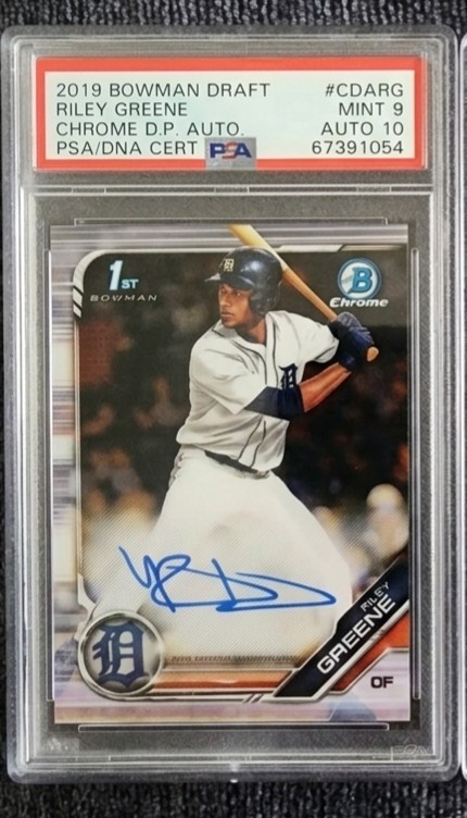 2019 BOWMAN DRAFT CHROME DRAFT PICKS AUTOGRAPH #CDARG RILEY GREENE CHROME...