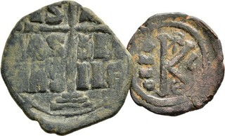 FITZ Byzantium Lot 2 authentic Bronze Coins @EVS1025