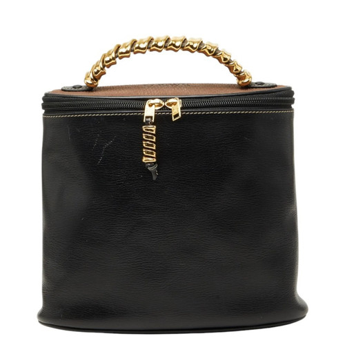 Loewe Velázquez Vanity Bag Handbag Black Brown Leather Women's LOEWE GZl1j94b
