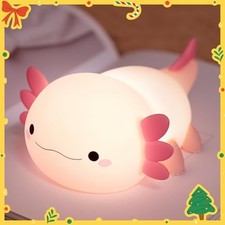 Axolotl Night Light, Cute Night Light for Kids, Animal Silicone Pink Axolotl