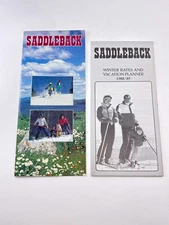 VTG 1988 Saddleback Mountain Ski Skiing Rangeley Maine ME Brochure Planner B2