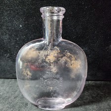 American Flint Glass Pumpkin Seed Flask 1895-1905 Whiskey Flask Union Made