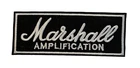 MARSHALL AMPLIFICATION - BLK/WHT - NEW - OLD STOCK - Embroidered Iron-On Patch