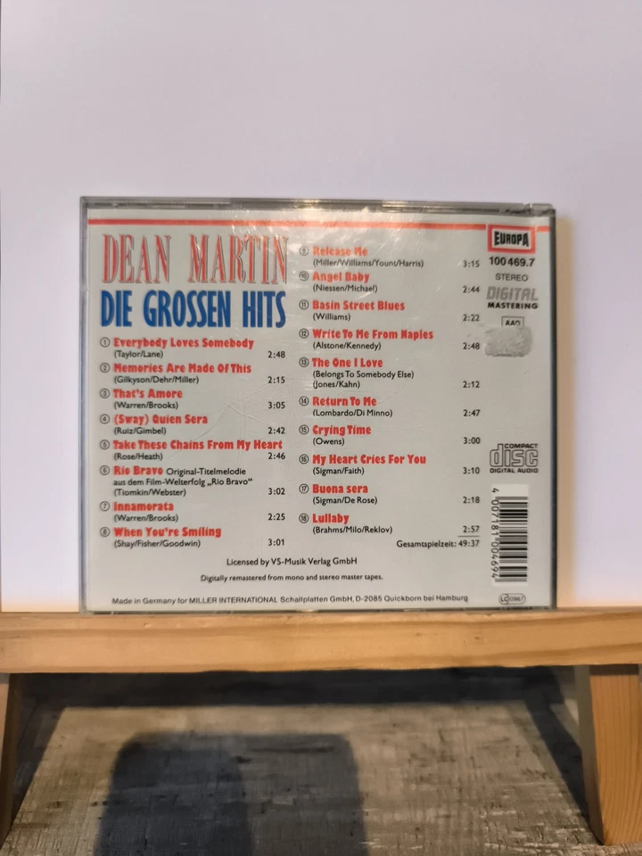 Dean Martin – Die Großen Hits / Europa – 100 469.7 CD ALBUM - Bild 2 von 2