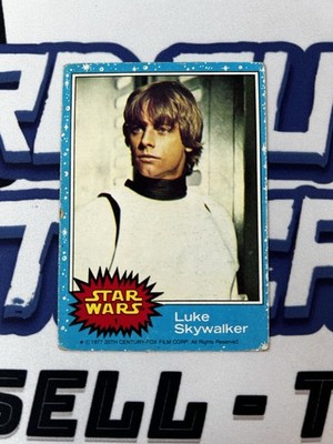 topps スターウォーズ ハンソロ＆ウィケット 1/1 レリックカード 1977 Topps Star Wars Series 1 Blue #1 Luke Skywalker VG | eBay