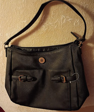 Black Tommy Hilfiger purse 13.5 X 10 inch faux leather, dated 2016 looks unused