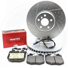 FOR BMW X3 30d M SPORT G01 FRONT DIMPLED GROOVED BRAKE DISCS MINTEX PADS 348mm