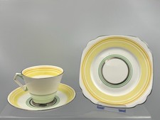 Royal Standard Art Deco Banded Tea Trio Cup Saucer Side Plate c1930s