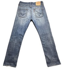 Vintage Levis 506 Jeans Mens 32x32 Blue Standard Straight Leg Distressed Denim