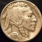 1928-S Buffalo Nickel  XF Full Horn