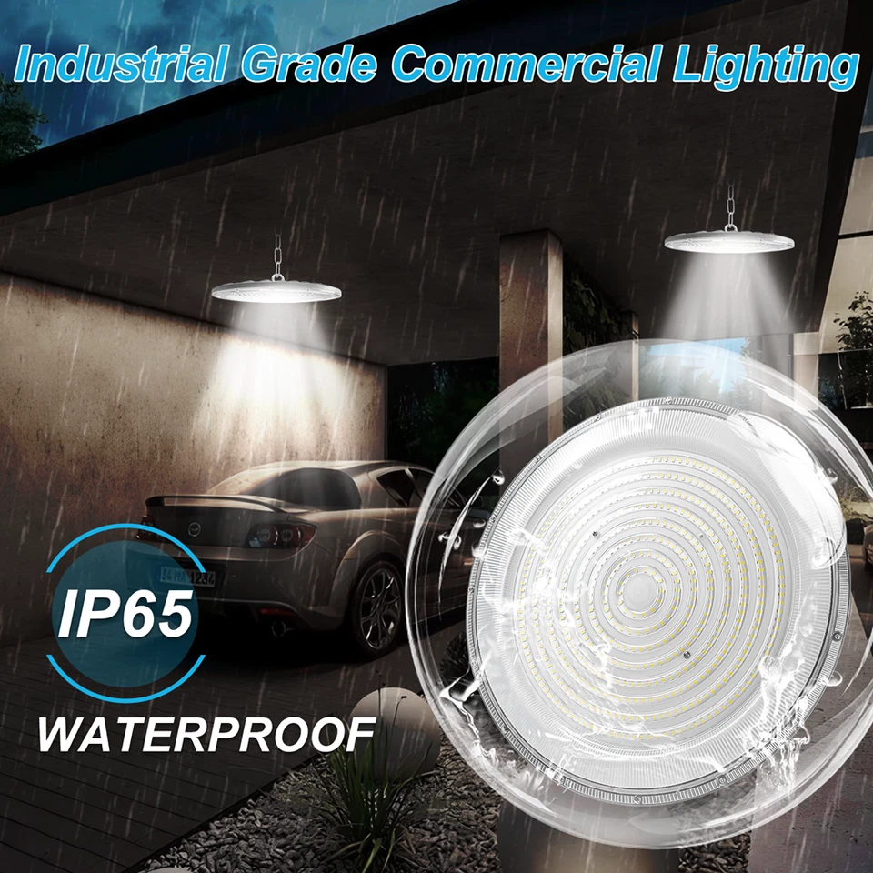 100W-400W UFO LED Hallenbeleuchtung Industrielampe High bay Hallenstrahler IP65 - Bild 4 von 4