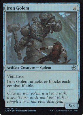 Iron Golem U AFR Adventures in the Forgotten Realms Artifact Creature   Golem 24