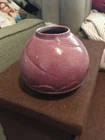 Frankoma Round Carved Jar 70 Redbud Ada Clay