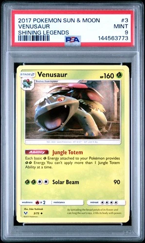 2017 POKEMON SUN & MOON SHINING LEGENDS #3 VENUSAUR PSA 9