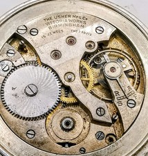 VINTAGE THE USHER MFG. Co. VITTORIA WORKS BIRMINGHAM SWISS MADE, 15 JEWELS, DIAL