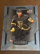 2020-21 Allure Golden Knights Keegan Kolesar Sighed Rookie Card Auto RC. rookie card picture