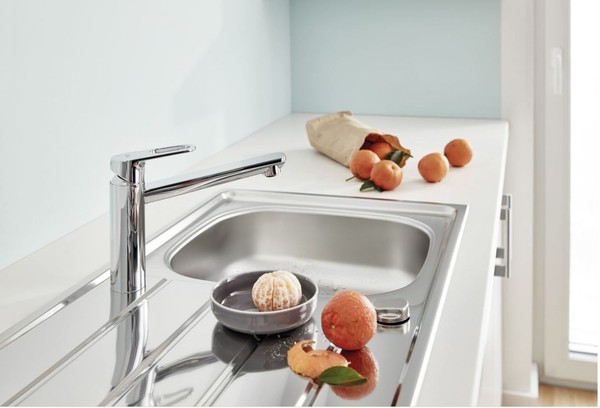 Grohe KüChenarmatur Chrom Waschtischarmatur Wasserhahn Einhebelmischer KüChe Bad-image