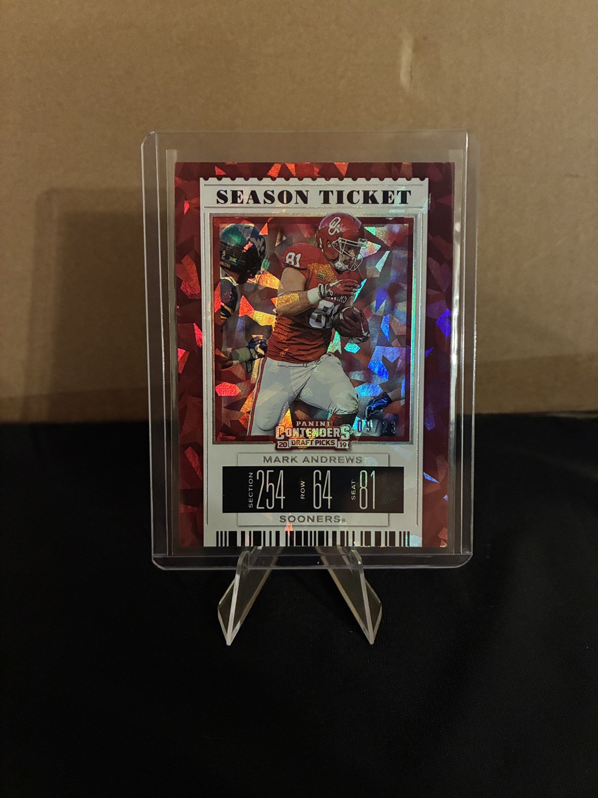 2019 Panini Contenders Draft Picks #66 Mark Andrews Cracked Ice /23 