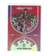 2021-22 Panini NBA Hoops Basketball Legends of the Ball Insert 6 Oscar Robertson