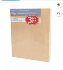 Unfinished Birch Wood Canvas Panels Kit, 3 Pack of 11x14'' Studio 3/4'' Deep ...