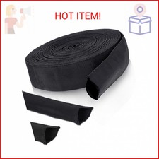 33 FT Nylon Hydraulic Hose Protector Sleeve Black Protective Cover Hose Sheath H
