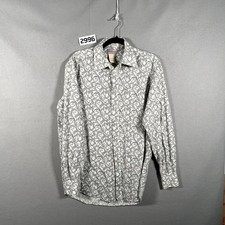 Vintage Versace V2 Made In Italy Mens 38 White Black Scroll (FLAW BUTTONS)