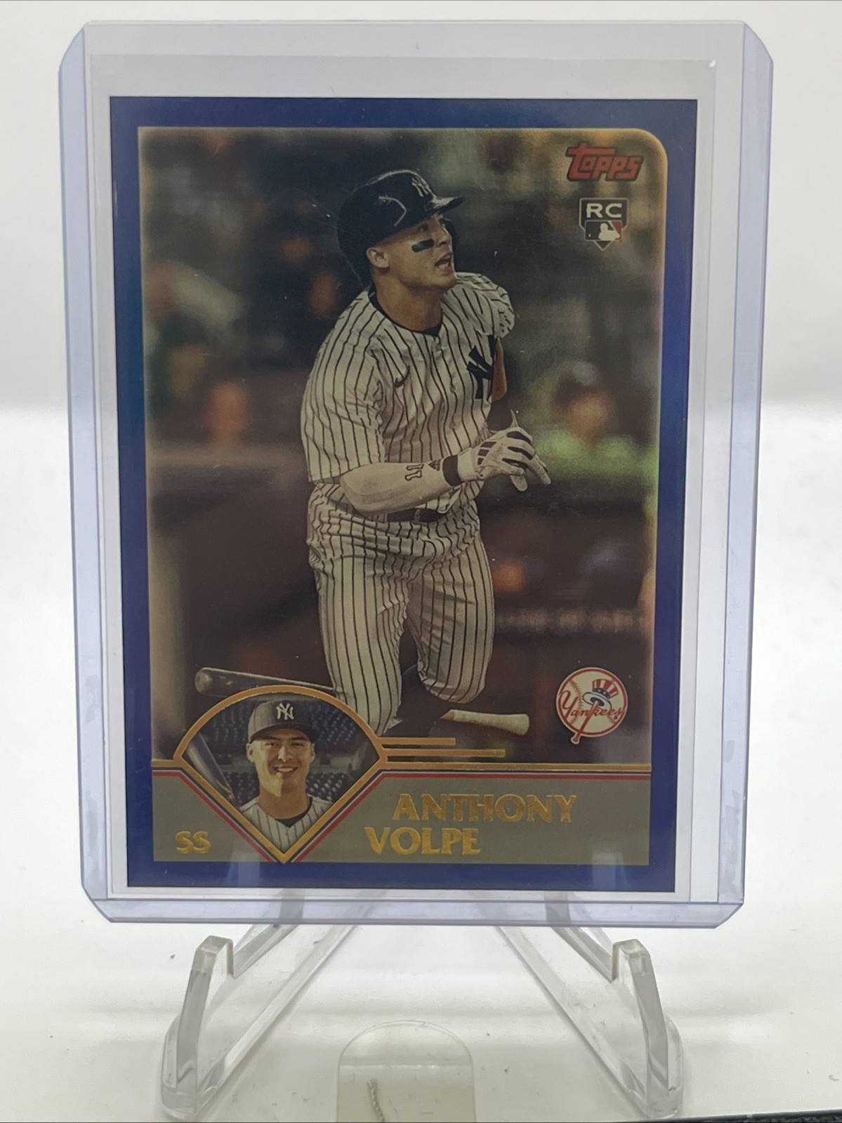 2023 Topps Archives #286 Anthony Volpe Rainbow Foil #/199 New York Yankees