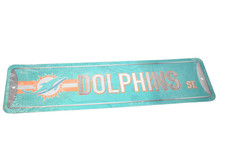 Miami Dolphins Metal Street Sign NFL Football Fan Cave Man Cave Rico New