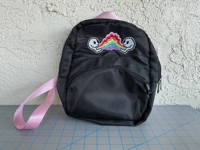 Mini Backpack Black Skulls And Rainbow Biancas Design Shop - Photo 1/4