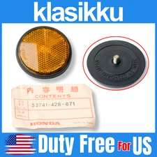 Honda Amber Reflector Black Base Safety 6X1.0MM Thread Genuine 33741-428-671
