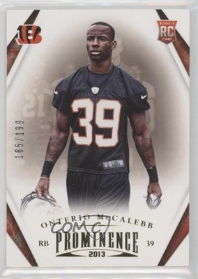 2013 Panini Prominence Gold 165/199 Onterio McCalebb #185 Rookie RC 7m3