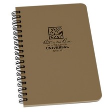 Weatherproof Side Spiral Notebook, 4.625" x 7", Tan Cover, Universal Pattern ...
