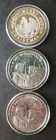 Lot of Three 1oz Silver Rounds in Capsules