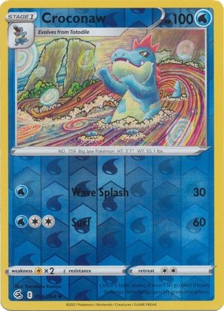 CROCONAW 056/264 FUSION STRIKE POKEMON (REVERSE HOLO, NM)