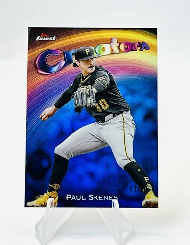 2025 Topps Finest - Creators Paul Skenes #C-14 Blue Refractor /99