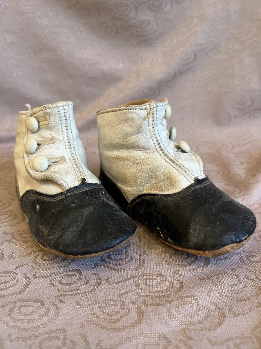 Leather Original Vintage Shoes for Children 1900s Decade for sale