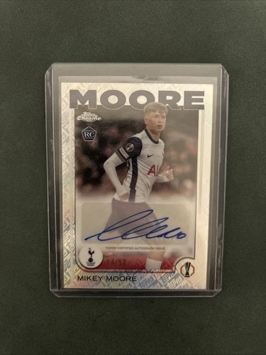 2024-25 Topps Chrome Uefa Club Competitions Mikey Moore RC Auto 14/52