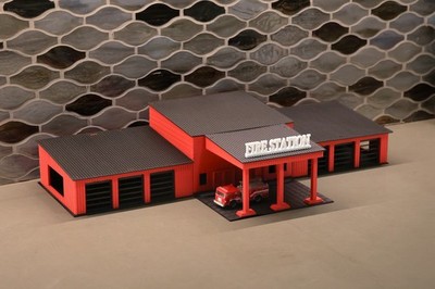 1:64 Scale Fire Station Diorama Diecast Fire Truck Garage 3D Printed Building